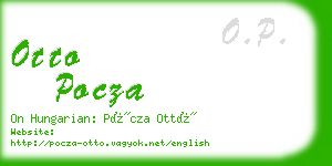 otto pocza business card